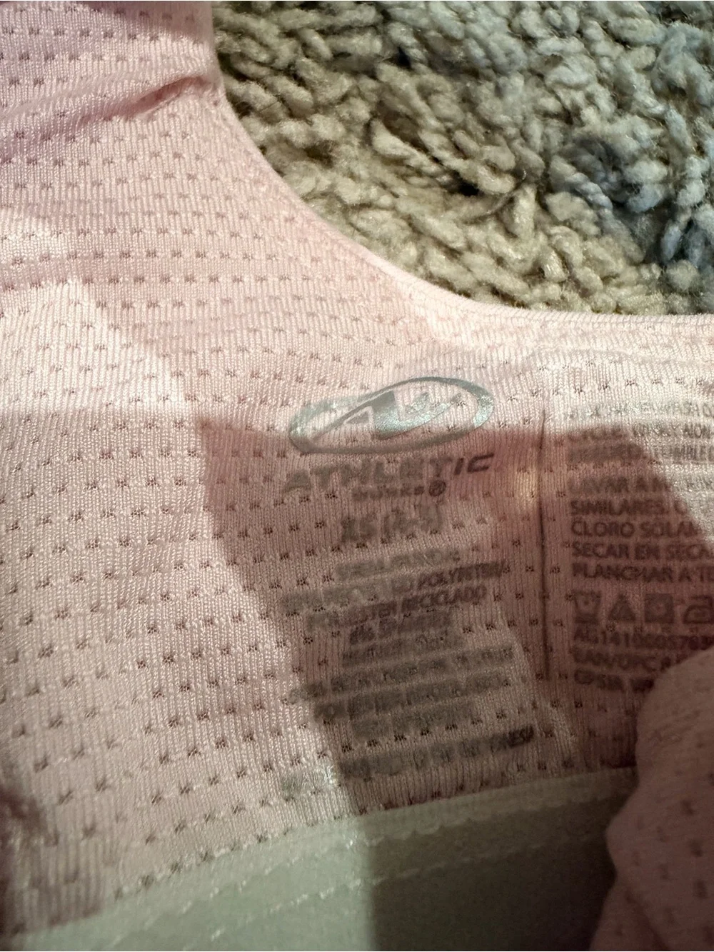 Athletic Works White Tank and Pink Tie-Dye Bike Shorts Set